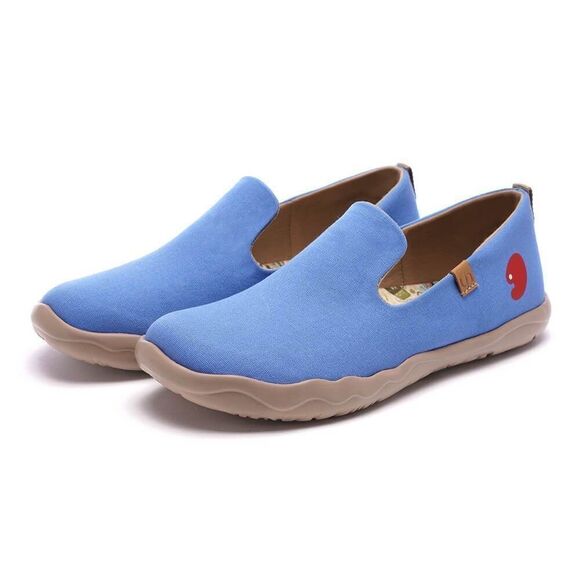 UIN Men\'s Slip Ons Comfort Walking Casual Shoes (Barcelona Canvas Denim Blue) main image 4